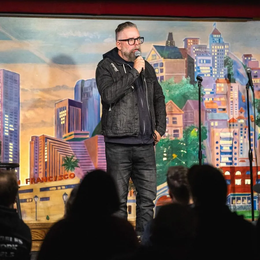 Johnny Taylor Jr. performing stand-up comedy at The Punch Line San Francisco